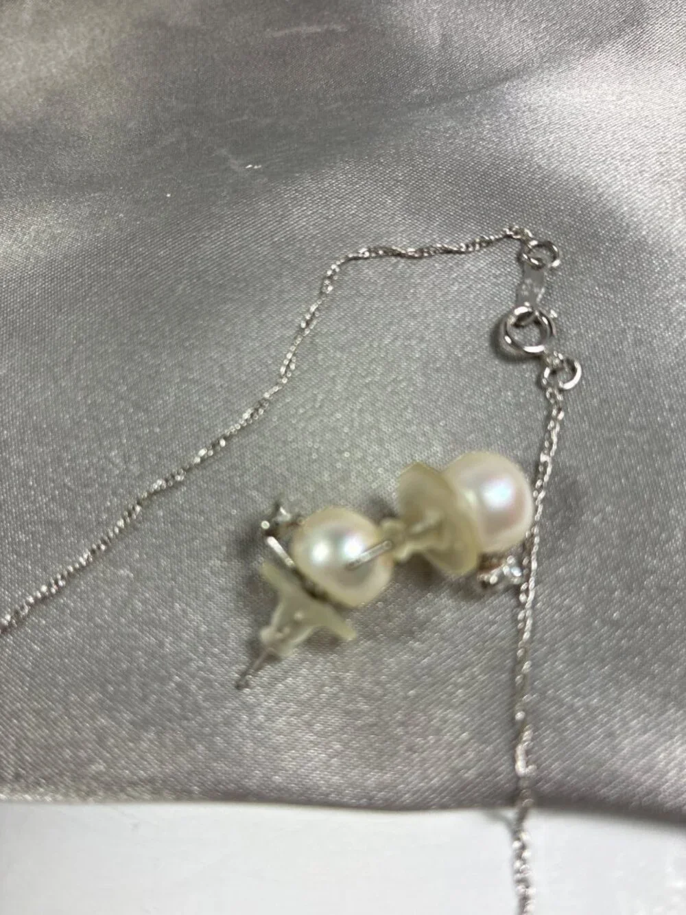 Sterling Silver Pearl & White Topaz Jewelry Set - Picture 11 of 14